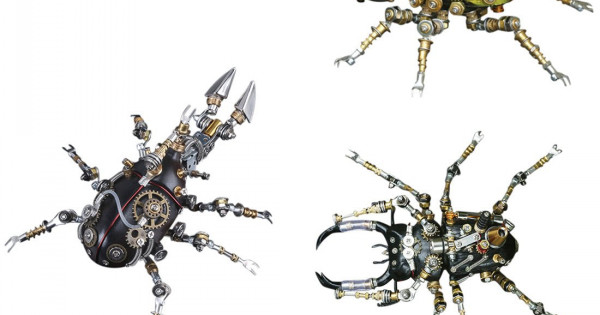 Mechline Insect Unit 3pcs metal 3d eastern lucaninae beetles insect mechanical assembly ...