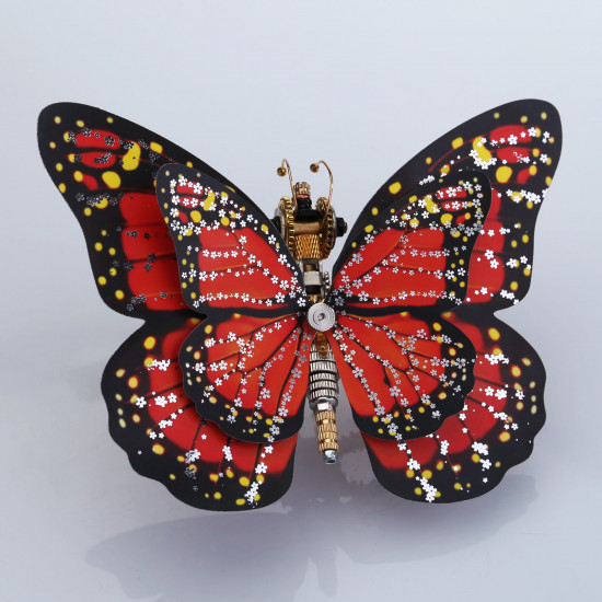 3pcs/ set steampunk 3d monarch butterflies model building kit