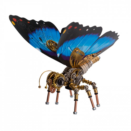 3pcs/ set steampunk 3d monarch butterflies model building kit