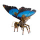 3pcs/ set steampunk 3d monarch butterflies model building kit