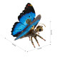 3pcs/ set steampunk 3d monarch butterflies model building kit