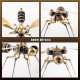 3pcs/set tiny metal steampunk bugs model kit diy toy