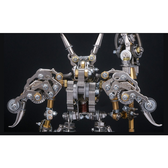 400+pcs diy metal mechanical ancient 3d fighting solider mecha assembly model kit adult