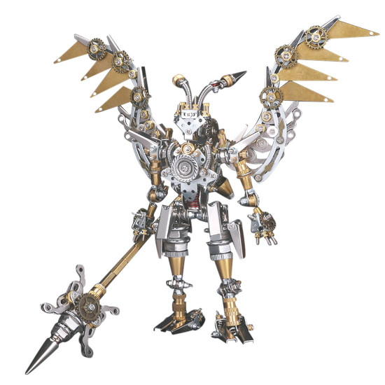 400+pcs diy metal mechanical ancient 3d fighting solider mecha assembly model kit adult