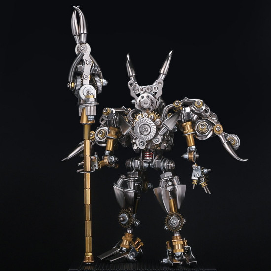 400+pcs diy metal mechanical ancient 3d fighting solider mecha assembly model kit adult