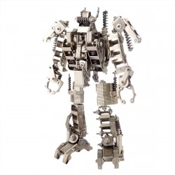 415pcs 2in1 metal deformable lion mecha puzzle assembly model building kit age 14+