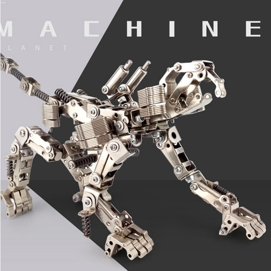 415pcs 2in1 metal deformable lion mecha puzzle assembly model building kit age 14+