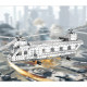 466pcs+ diy assembly 3d metal military warplane helicopter  model kits puzzle toys