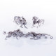 4pcs diy assembly 3d stainless steel tiger cattle cock horse puzzle toy