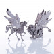 4pcs metal diy assembly detachable unicorn wolf lion fox model 3d puzzle kit