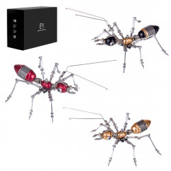 3pcs set metal worker ant team diy model kits assembly