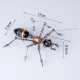 3pcs set metal worker ant team diy model kits assembly