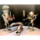 50pcs+ steampunk style iron little robot man with light sword model kits to build y1001