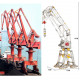 523pcs steam tower crane model set 3d metal model builing kit