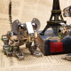 525pcs steampunk 3d metal mechanical mouse model assembly kit