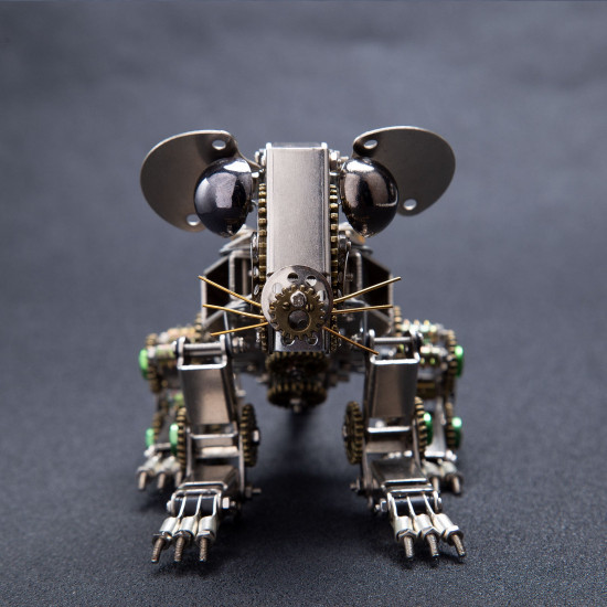 525pcs steampunk 3d metal mechanical mouse model assembly kit