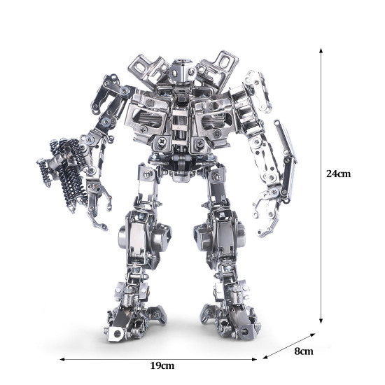 532pcs bee robot assembly metal big fighting mecha soldier puzzle model kit 3d sculpture