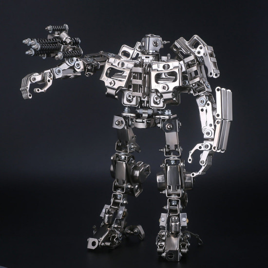 532pcs bee robot assembly metal big fighting mecha soldier puzzle model kit 3d sculpture