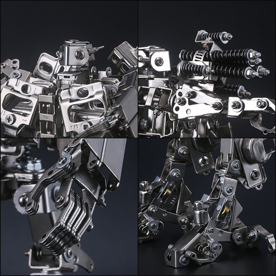 532pcs bee robot assembly metal big fighting mecha soldier puzzle model kit 3d sculpture