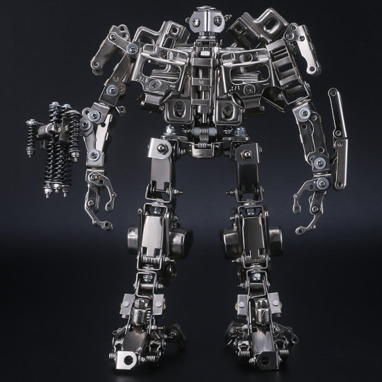 532pcs bee robot assembly metal big fighting mecha soldier puzzle model kit 3d sculpture