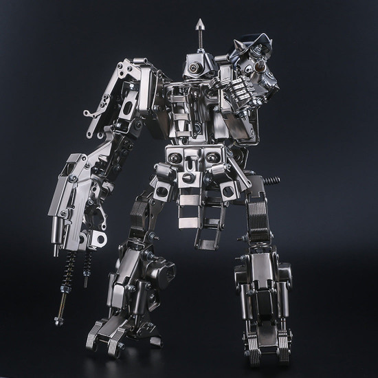 547pcs 25cm 3d metal assembly combat mecha figure model building kit