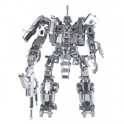 547pcs 25cm 3d metal assembly combat mecha figure model building kit