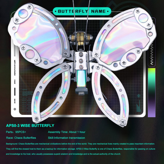 6-in-1 blind box steampunk mysterious chaos butterflies 3d assembly model kit 6-in-1 blind box steampunk mysterious chaos butterflies 3d assembly model kit