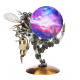 628pcs steampunk mechanical metal wasp on glow jupiter moon planet series