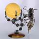 628pcs steampunk mechanical metal wasp on glow jupiter moon planet series