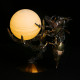 628pcs steampunk mechanical metal wasp on glow jupiter moon planet series