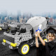 669pcs+ diy metal engineering cement mixer truck assembly model