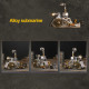 6pcs blind box diy metal assembly armored series spacecraft mecha tank motorcycle model kit with light