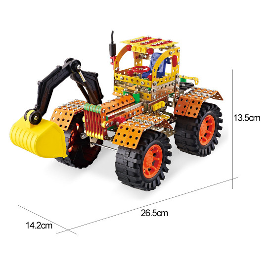 712pcs metal mechanical construction excavator model building kit toys for adults age 8 and up