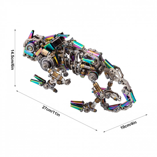 745pcs steampunk mechanical mutant chameleon metal lizard kit difficult puzzle