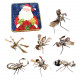 7pcs/set assembled steampunk insect set models with box