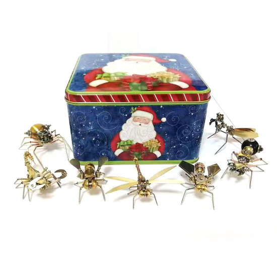 7pcs/set assembled steampunk insect set models with box