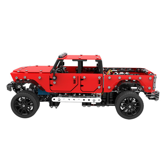 817pcs 1:16 2.4g 6ch metal rc pickup off-road truck vehicle puzzle toy