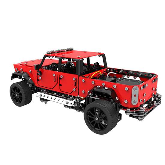 817pcs 1:16 2.4g 6ch metal rc pickup off-road truck vehicle puzzle toy