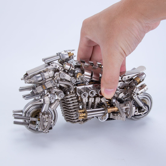 900+pcs pursuit motorcycle 3d metal puzzle kits gift for biker difficult puzzle