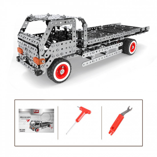 935pcs 3d assembly metal engineering truck construction puzzle model kit