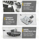 952pcs diy assembly metal  2.4g rc tank military model puzzle toy