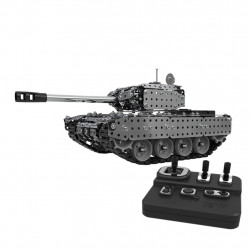 952pcs diy assembly metal  2.4g rc tank military model puzzle toy