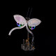 195pcs 3d metal steampunk chaos butterfly with flower base