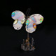 195pcs 3d metal steampunk chaos butterfly with flower base