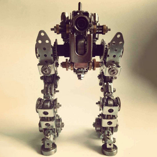 adult diy metal assembly 3d robot mecha puzzle toy model for home decor