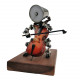 steampunk style assembled 3d metal musician bassists model lamp 2-in-1desk decor  crafts