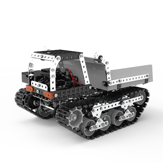 assembly 934pcs 2.4g 10ch metal rc tracked dump truck puzzle model