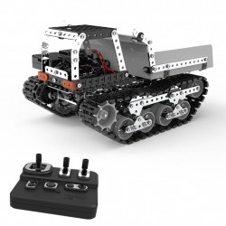 assembly 934pcs 2.4g 10ch metal rc tracked dump truck puzzle model