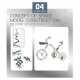 191pcs bicycle assembly kit diy metal screw model mini puzzle toys for kids