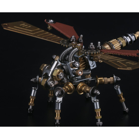 blind box 3pcs/set diy mechanical assembly metal steampunk insect puzzle model kit